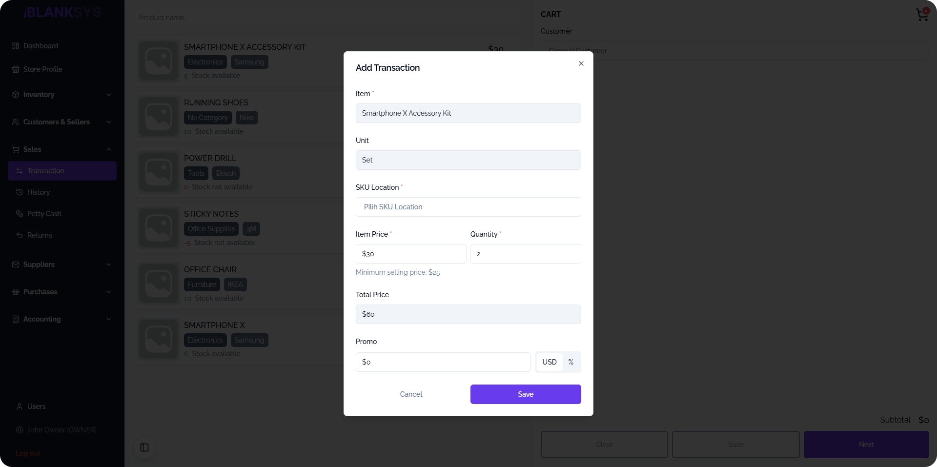 BLANKSYS - ERP System for hardware retail & Distributor screenshot 4